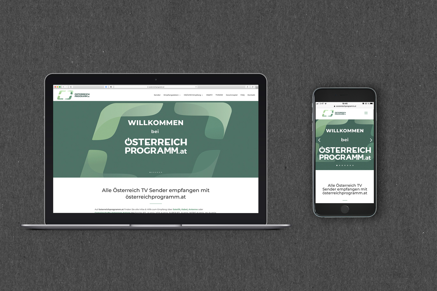 Website responsive Darstellungen österreichprogramm rinkath media design